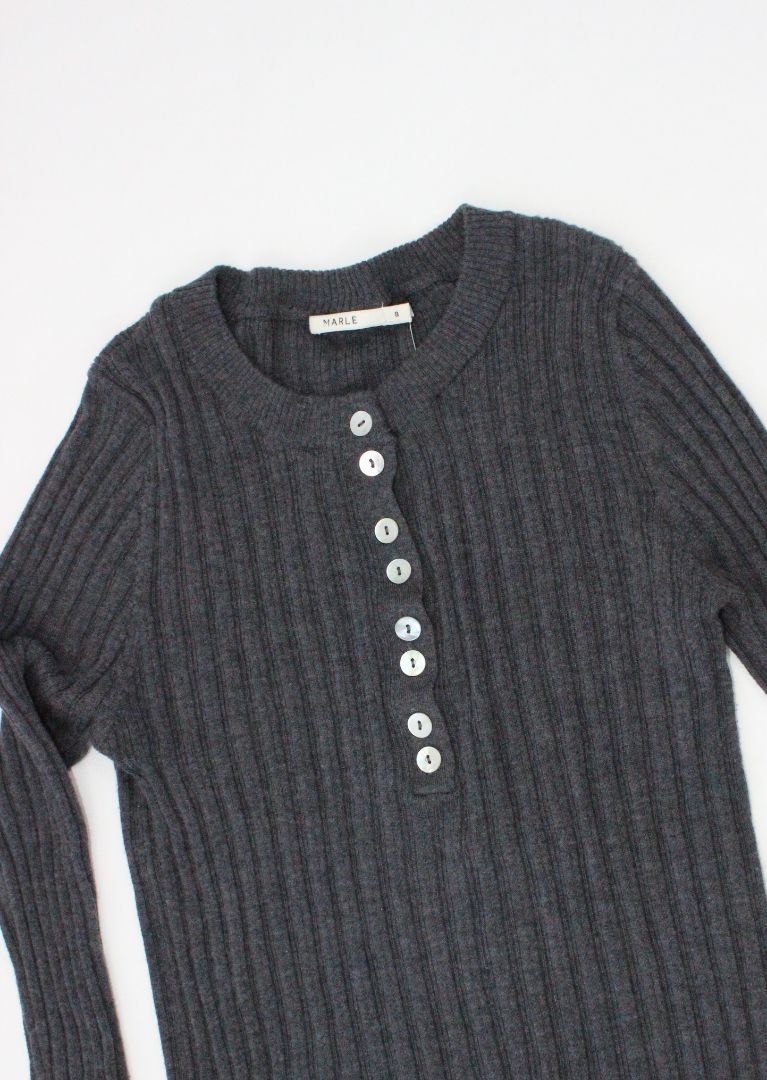 KNIT, MARLE, GREY, 8