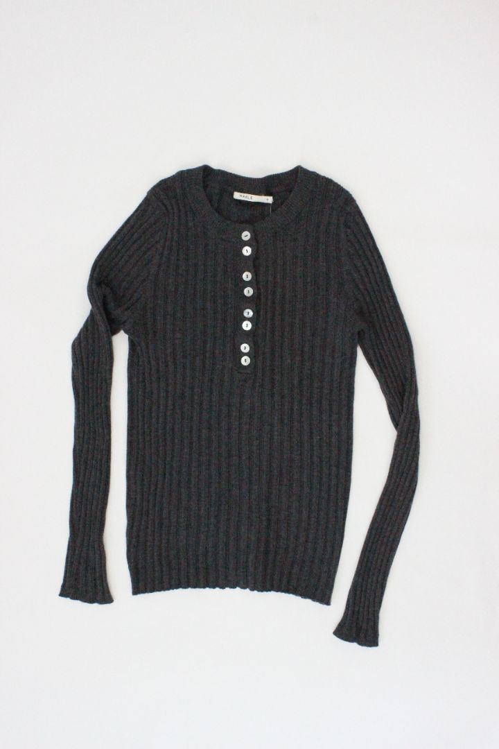 KNIT, MARLE, GREY, 8
