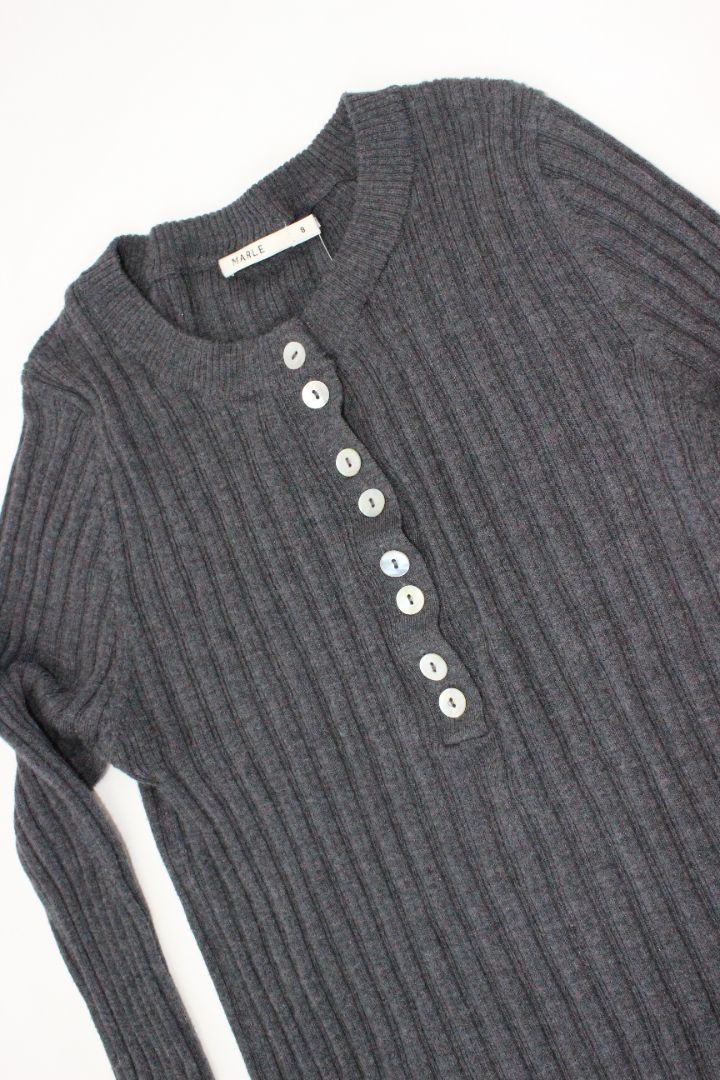 KNIT, MARLE, GREY, 8