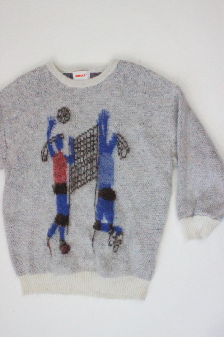 CHECKS, KNIT, MOHAIR, MENS XS