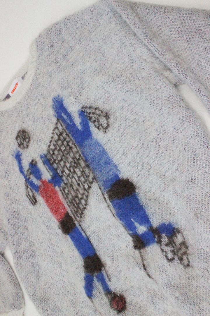 CHECKS, KNIT, MOHAIR, MENS XS