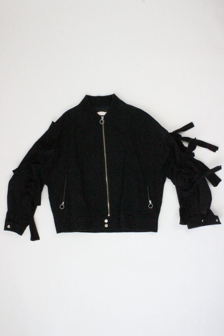 BOMBER JACKET, COOP, BLACK, L