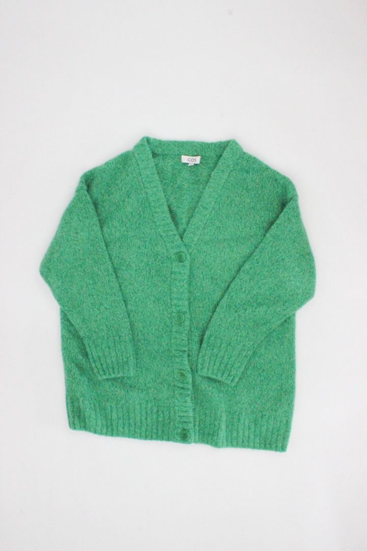 CARDIGAN, COS, GREEN, M