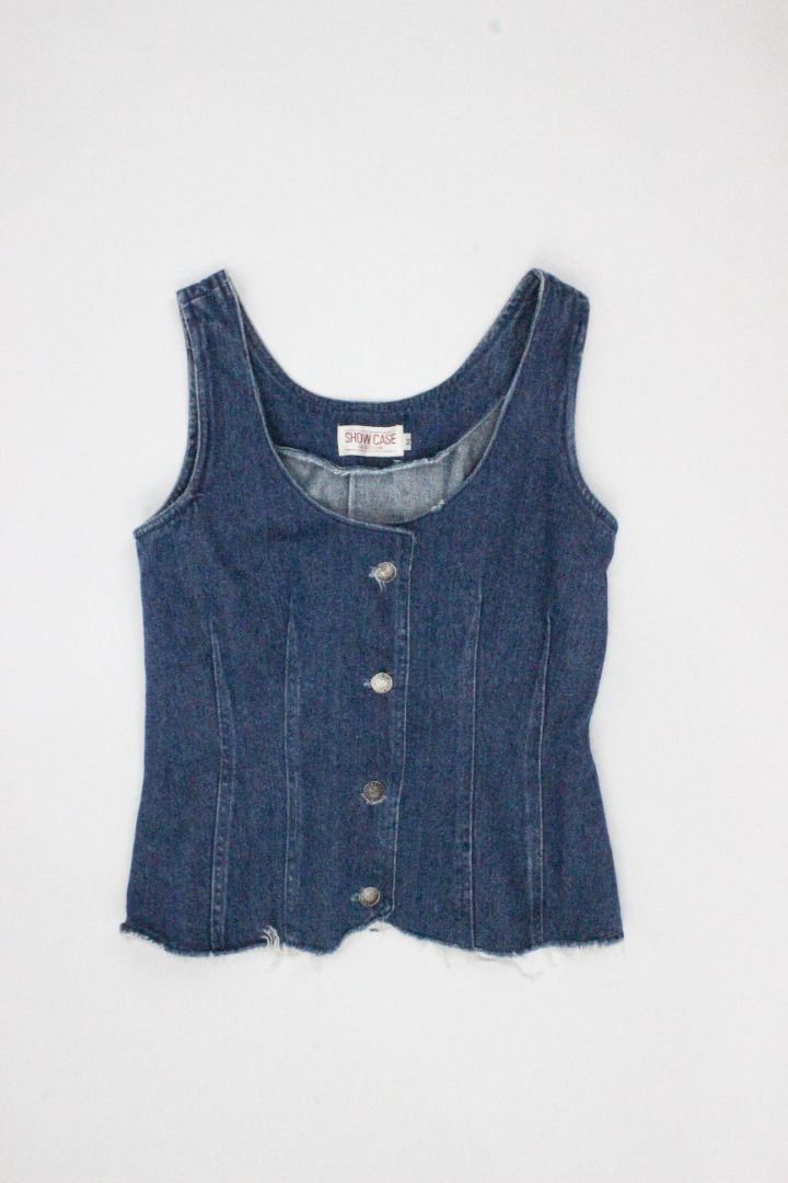 VINTAGE, DENIM TANK, M