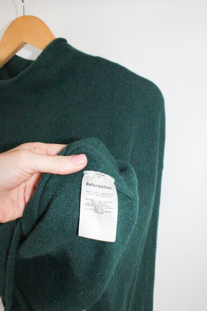 KNIT, REFORMATION, CASHMERE, L