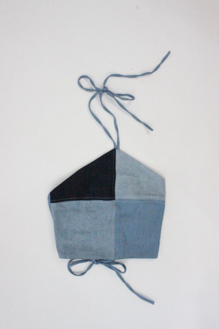 PATCHWORK HALTER, MUSIER, BLUE, S