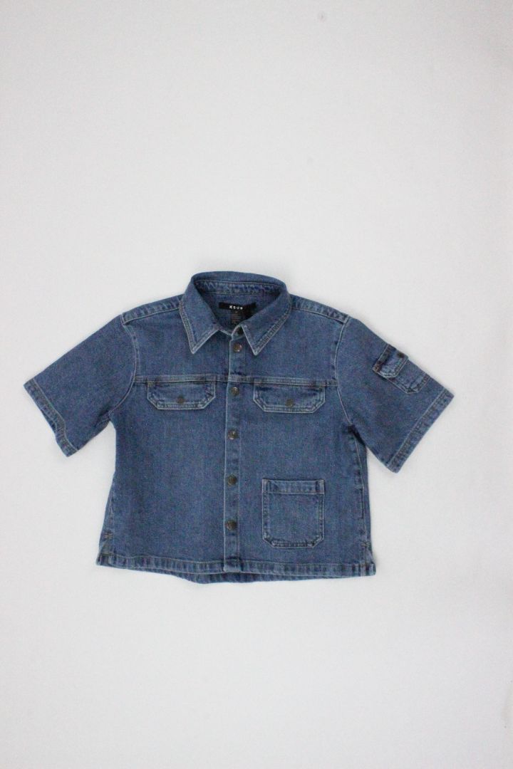 SS SHIRT, KSUBI, DENIM, XS