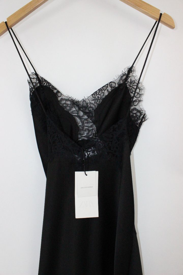 MINI DRESS, ZARA, BLACK, S