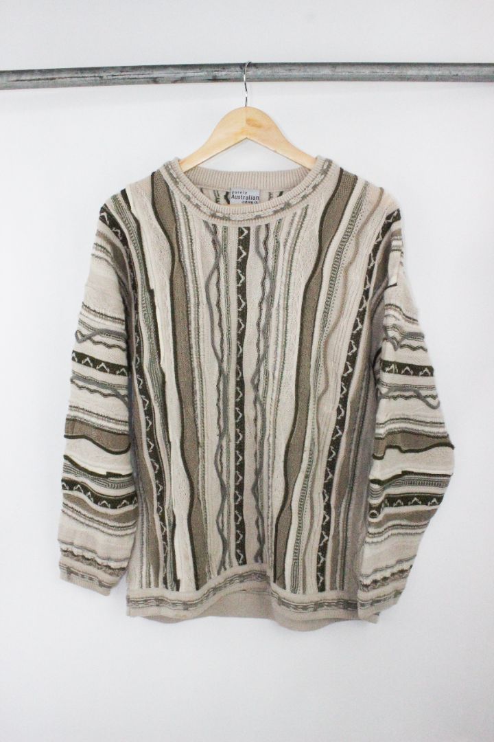 VINTAGE, KNIT, PURLEY AUSTRALIAN, L