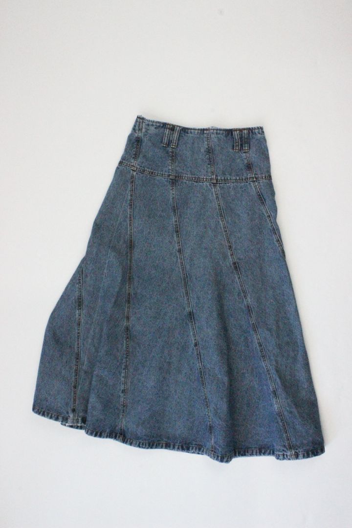 VINTAGE, DENIM, MAXI SKIRT, 10