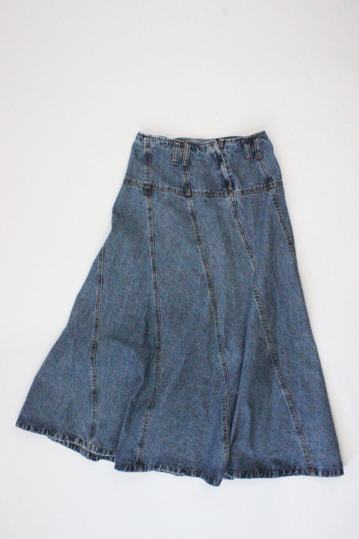 VINTAGE, DENIM, MAXI SKIRT, 10