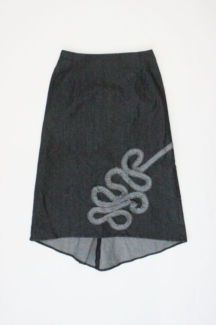 VINTAGE MIDI SKIRT, SABINE, DENIM, 10