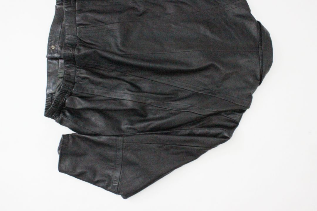 VINTAGE, LEATHER BOMBER JACKET, M