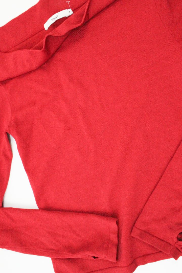 'EMMA' BLOUSE, RUBY, RED, 8
