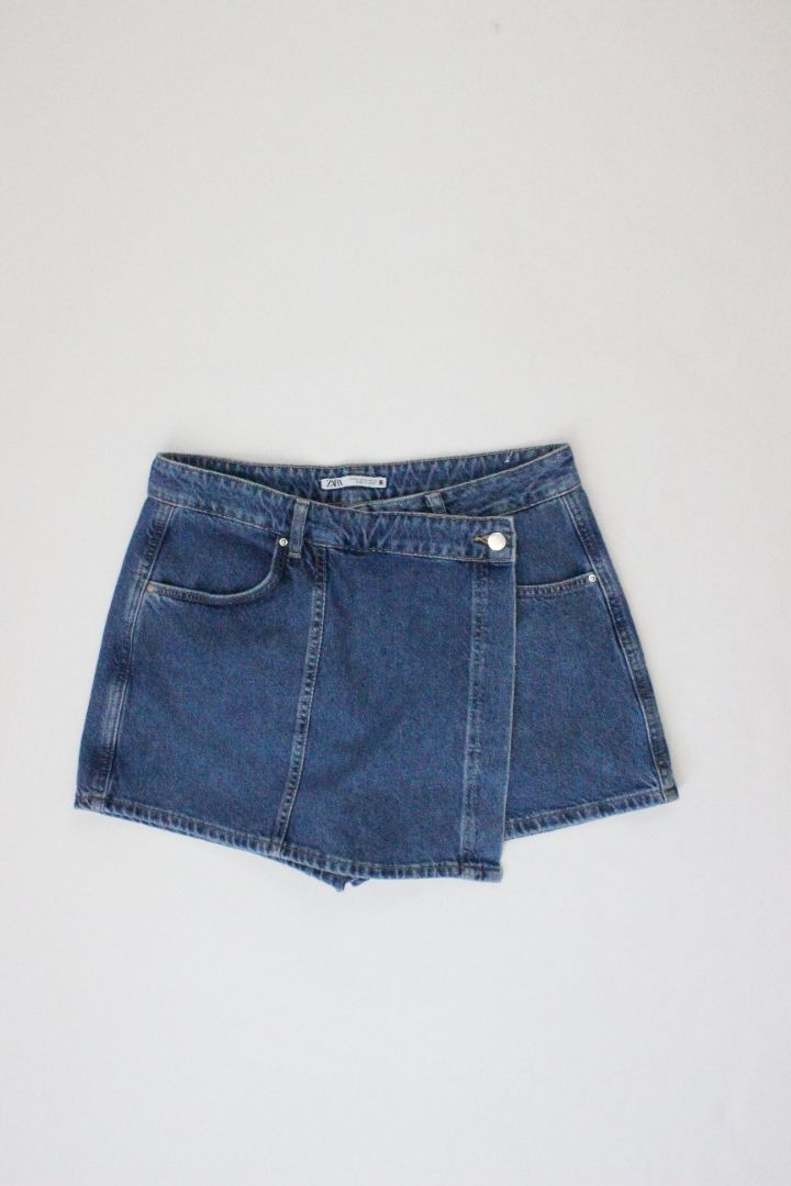 DENIM, SKORT, ZARA, M