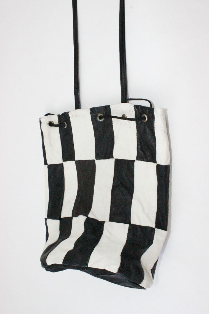 VINTAGE, LEATHER PATCHWORK BAG
