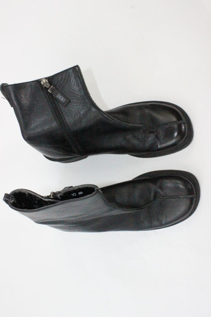 BOOTS, DKNY, BLACK, 10