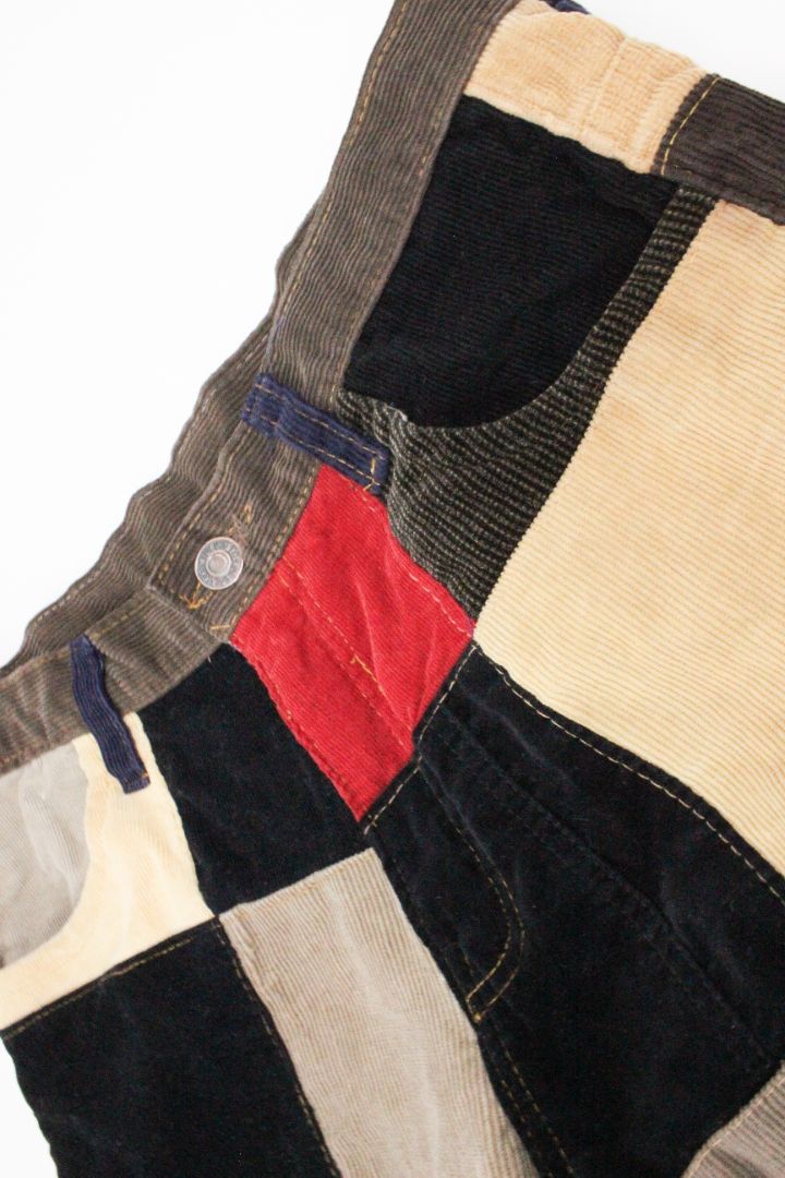 VINTAGE, PATCHWORK PANTS, S